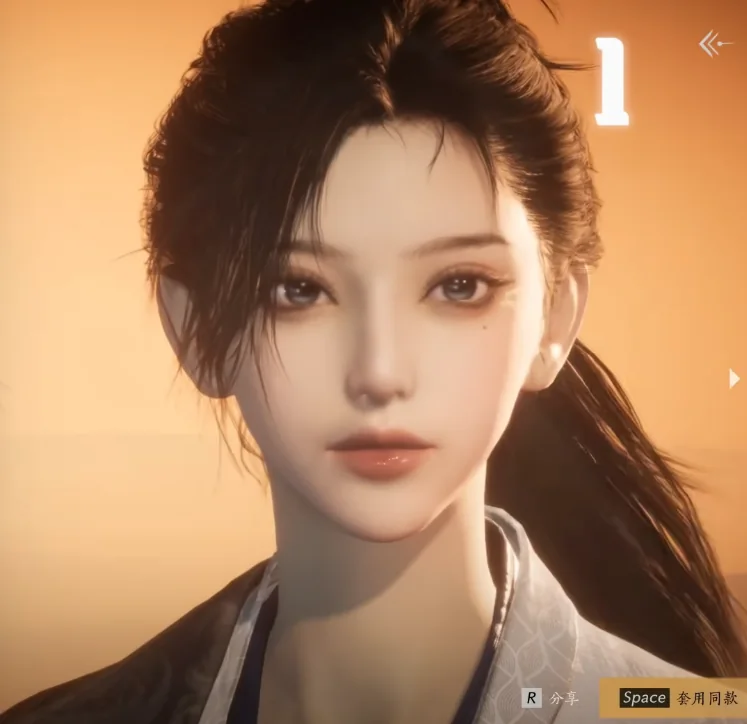 Where Winds Meet Preset 01 face-code preview