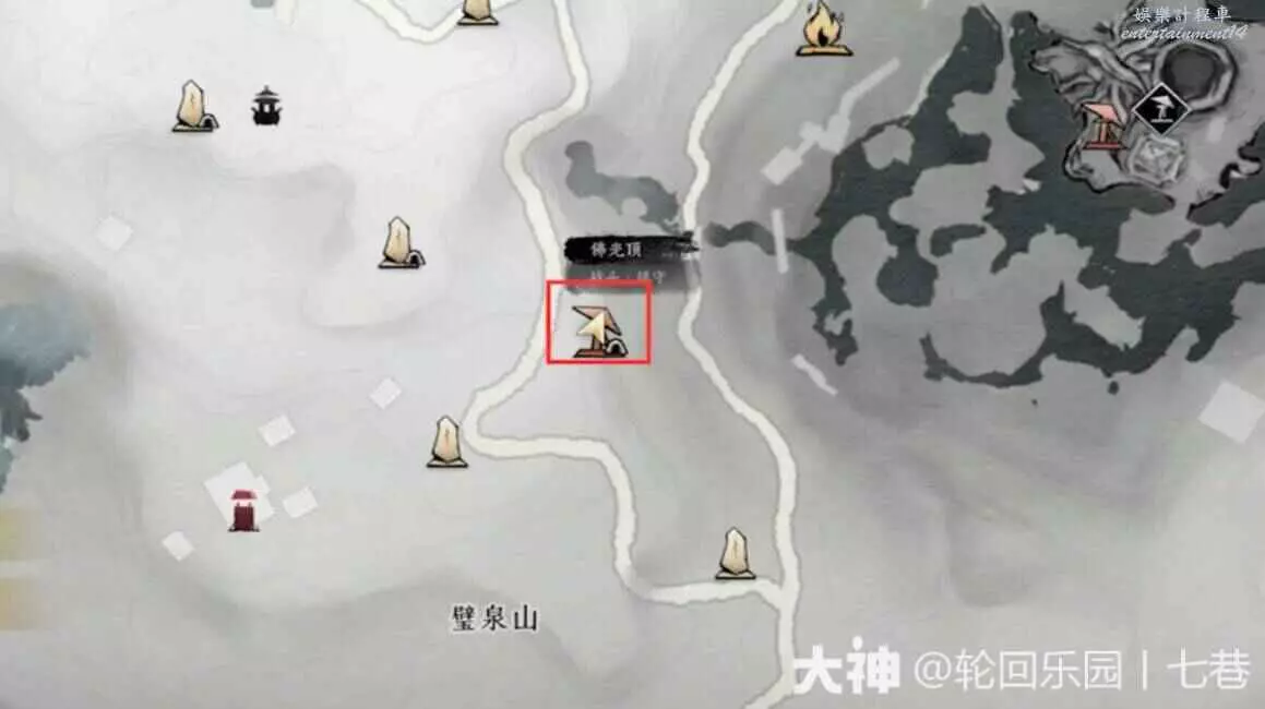 Older Chinese-client map with the Tian Ying campaign rematch marker highlighted