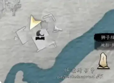 Chinese-client map crop for the Lion Grave scarecrow puzzle
